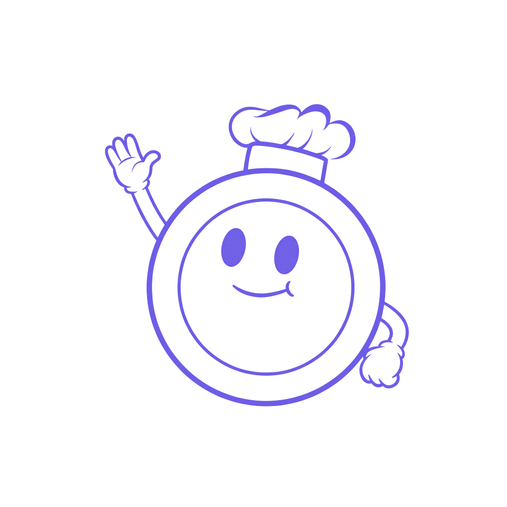 PlanPlate mascot waving